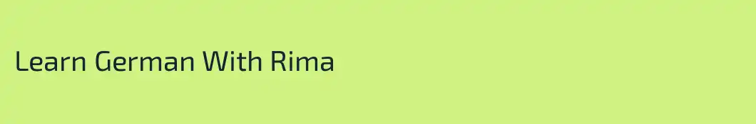 Learn German With Rima